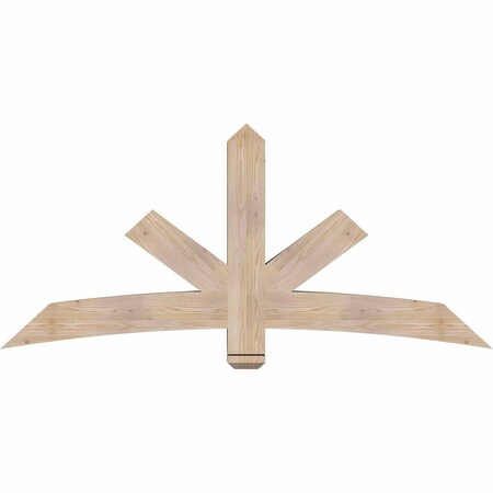 Ekena Millwork Alberta Smooth Timber Gable Bracket, Douglas Fir, 72"W x 33"H x 5 1/2"D x 5 1/2"F, 11/12 Pitch GBW072X33X0606ALB00SDF